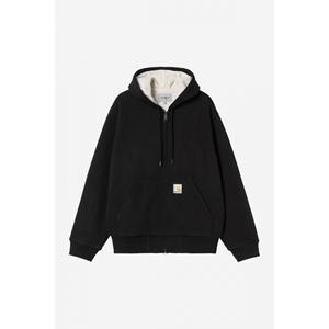 Active Sweat Jacket Black Stone Washed