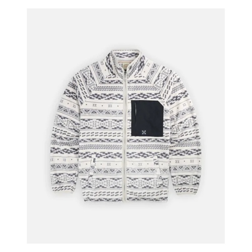 Fullzip Printed Polar Fleece Ivory