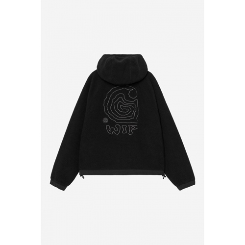 W Hooded Helix Fleece Jacket Black