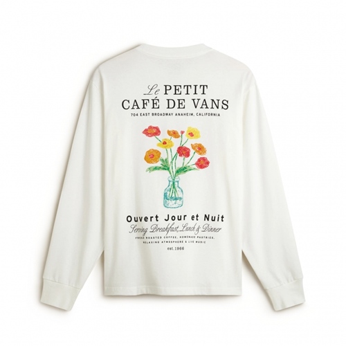 Cafe Vans LS White