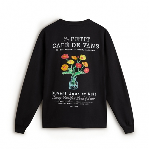 Cafe Vans LS Black