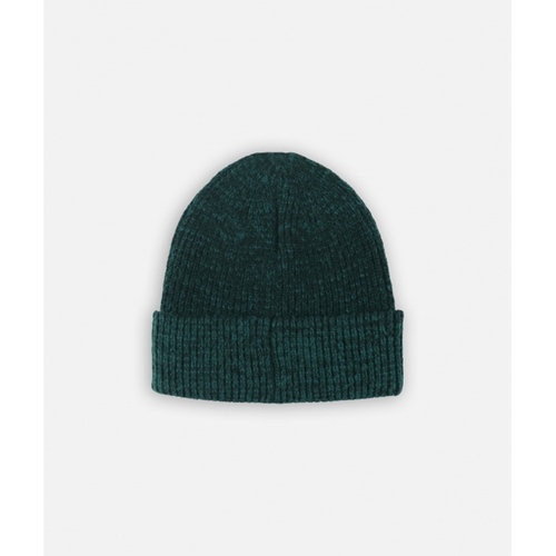 Contrasted Label Beanie Mountain Green