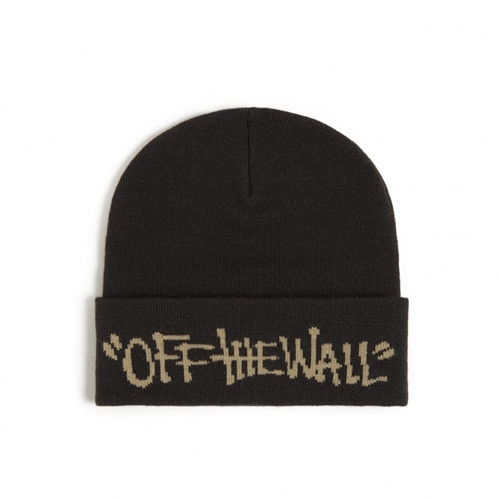 Let Loose tall cuff beanie Black