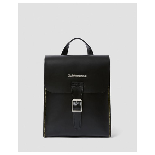 Mini Leather Backpack Black Smooth Kiev