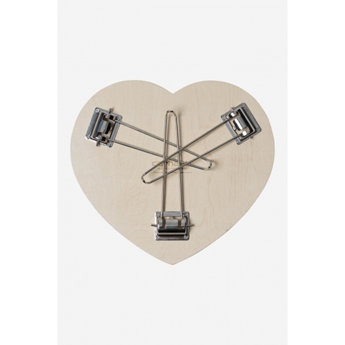 Heart Folding Table Black White