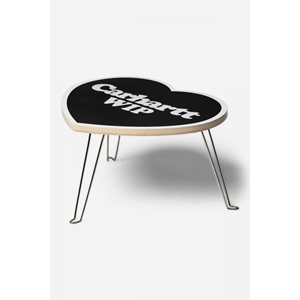 Heart Folding Table Black White