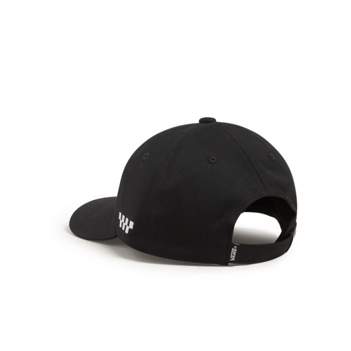 Checked Side Curved Billl Black Kids