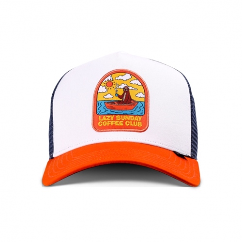 Trucker Cap HFT Sunday Sloth White Rust