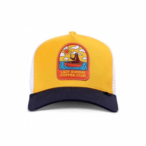 Trucker Cap HFT Sunday Sloth Mustard Nav