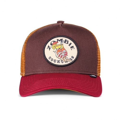 Trucker Cap HFT Food Zombie Brown Red