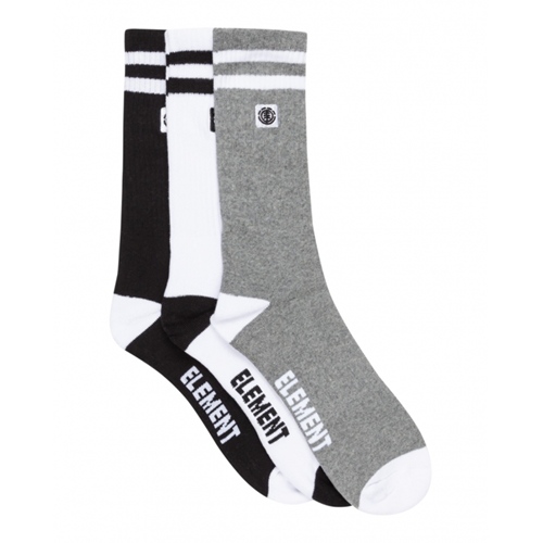 2Tone Icon Socken 3 Pack Black White Gre