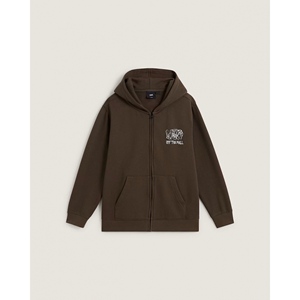 Rippled Full Zip Kids Coal Brown