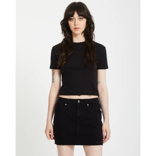 Volcom Stone Tight Crop T-Shirt Black