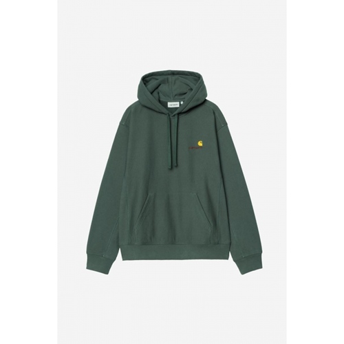 Hooded American Script Sweat Kale Green