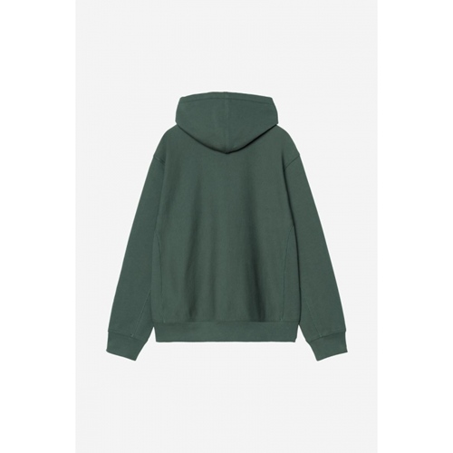Hooded American Script Sweat Kale Green