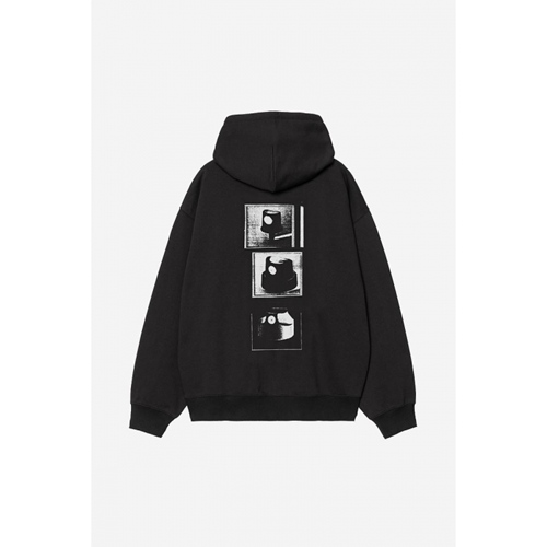 Hooded Caps Sweat Black