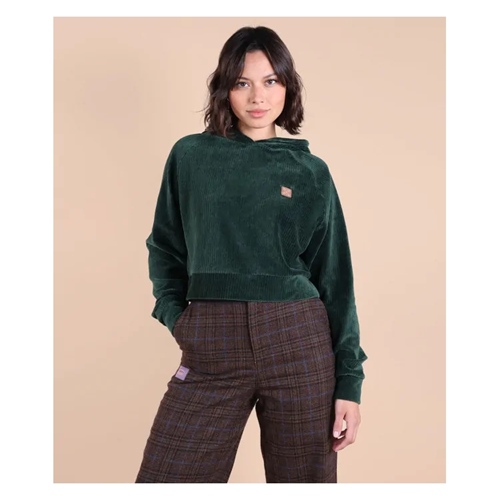 Velvet Hoodie Mountain Green