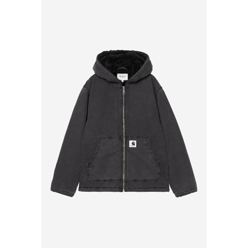 W Hooded Mitch Jacket Black Dusty canvas
