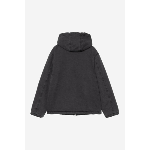 W Hooded Mitch Jacket Black Dusty canvas