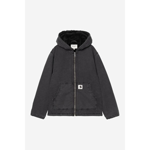 W Hooded Mitch Jacket Black Dusty canvas