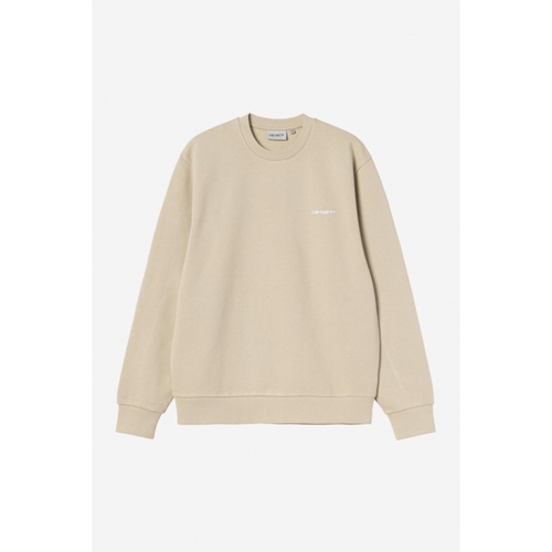 Script Embroidery Sweat Barchan White