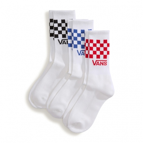 Classic Check Crew Checkerboard White