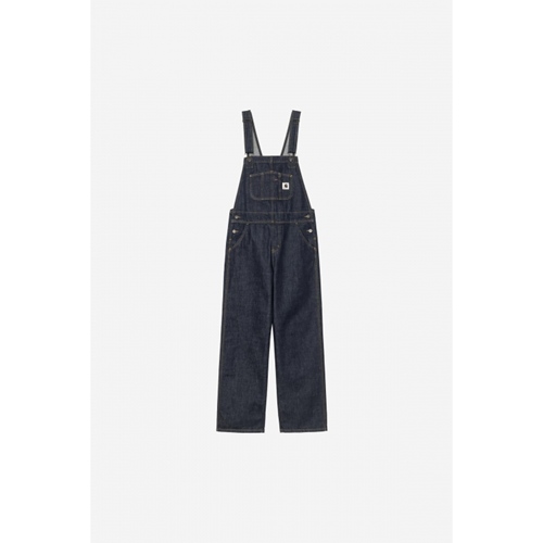 W Bib Overall Straight Blue Rinsed