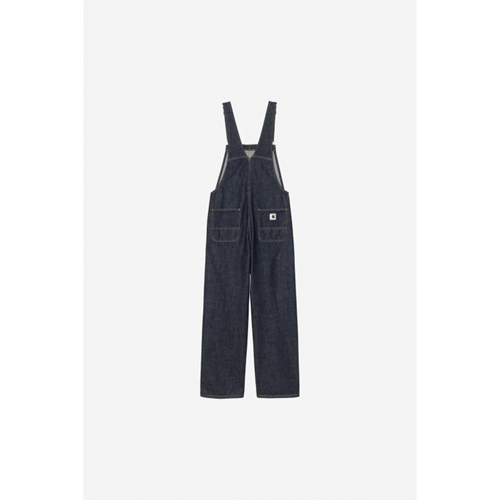 W Bib Overall Straight Blue Rinsed