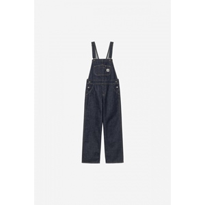 W Bib Overall Straight Blue Rinsed