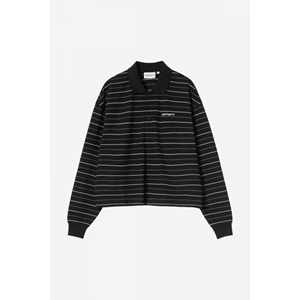 W L/S Mabel Polo Mabel Stripe Black
