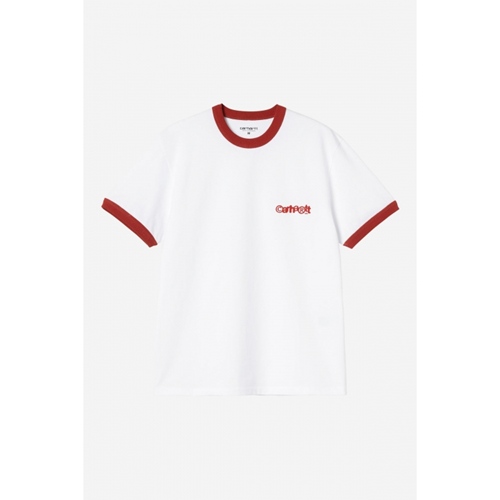 S/S Ip Ringer T-Shirt White Red Red