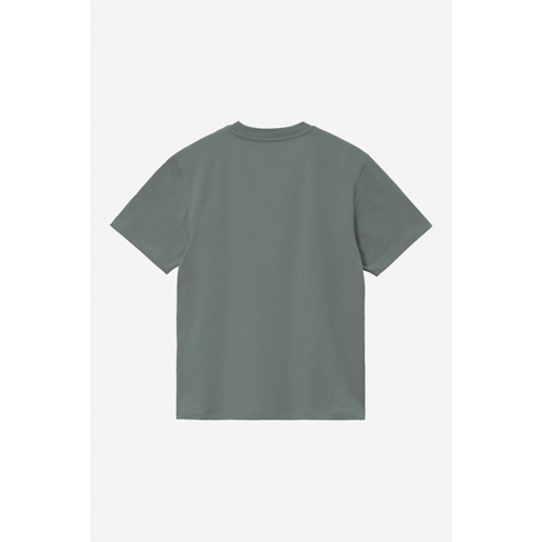 W S/S Script Embroidery T-S Vel Green Ge