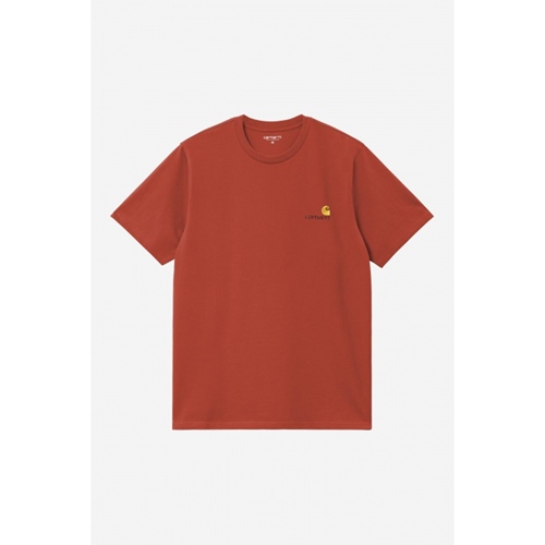 S/S American Script T-Shirt Oxide Red