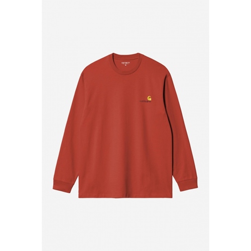 L/S American Script T-Shirt Oxide Red