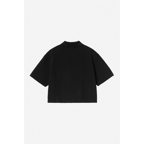 W S/S Carhartt Script Polo TS Black Whit