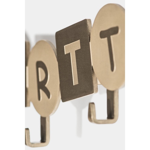 ABC Wall Coat Hanger Gold