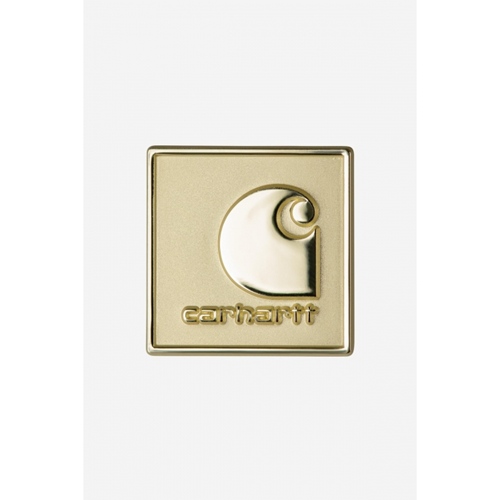 Square Label Pin Gold
