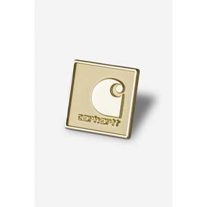 Square Label Pin Gold