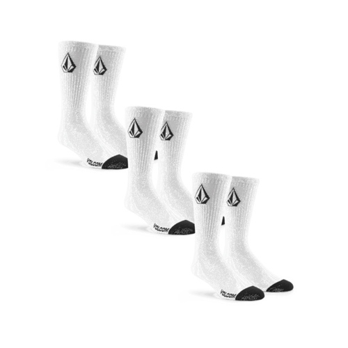 Full Stone Sock 3 Pack White