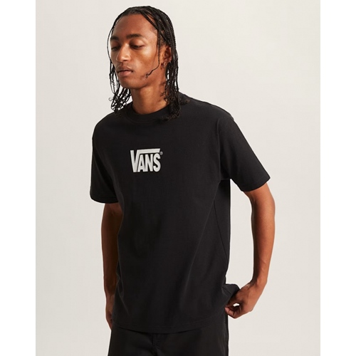 Stretch Logo SS Tee Black White