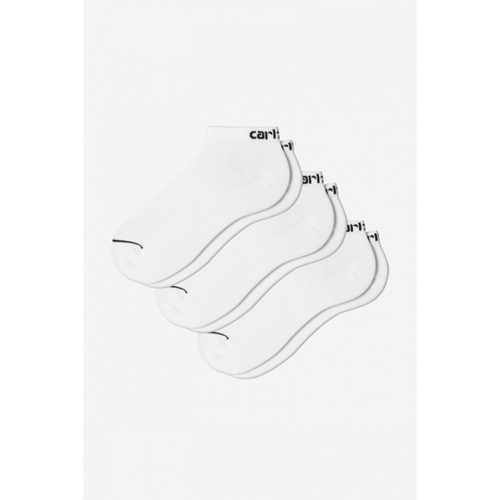 Script Sneakers Socks White 3Pair 39-46