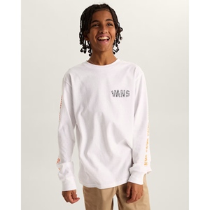 Racing Flames Kids Longsleeve White