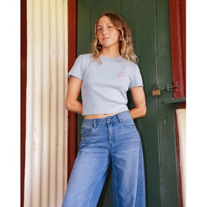 As If Baby Crop Top Cali Blue