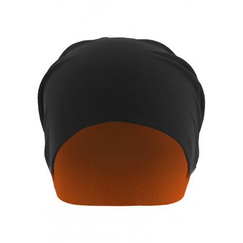 Jersey Beanie Reversible Black NeonOrang