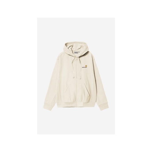 Hooded American Script Jacket Natural