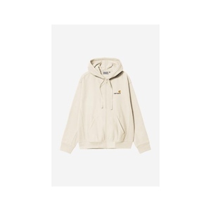 Hooded American Script Jacket Natural