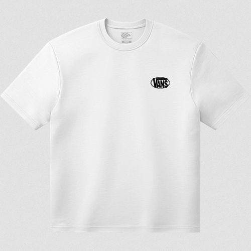 Oval Logo Loose SS T-Shirt White