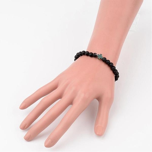 Lava Armband mit Hämatit Perlen 54mm