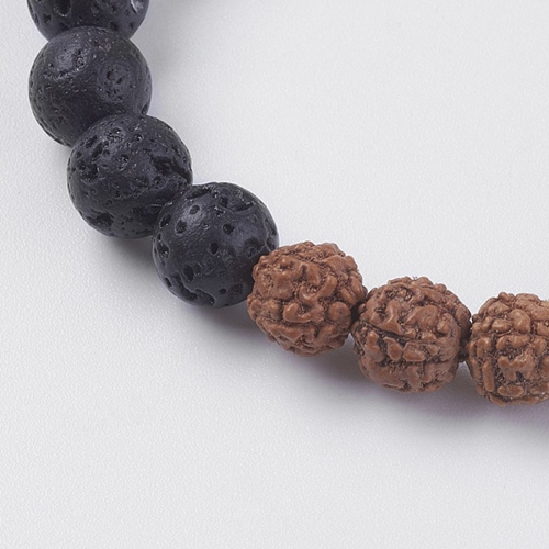 Lava und Rudraksha Armband 51mm