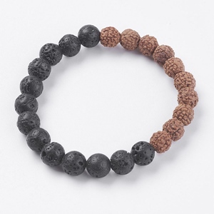 Lava und Rudraksha Armband 51mm